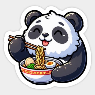 Panda Loves Ramen Sticker